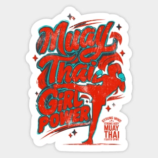 Muay Thai Girl Power - Female Thai Boxing Sticker